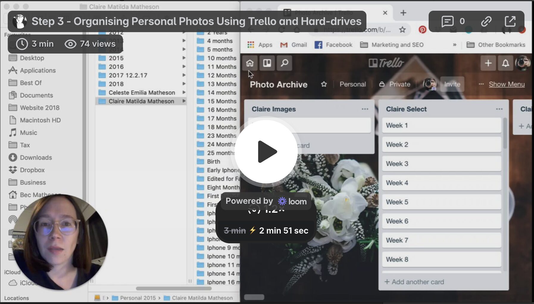 Step 3 organise photos video screenshot