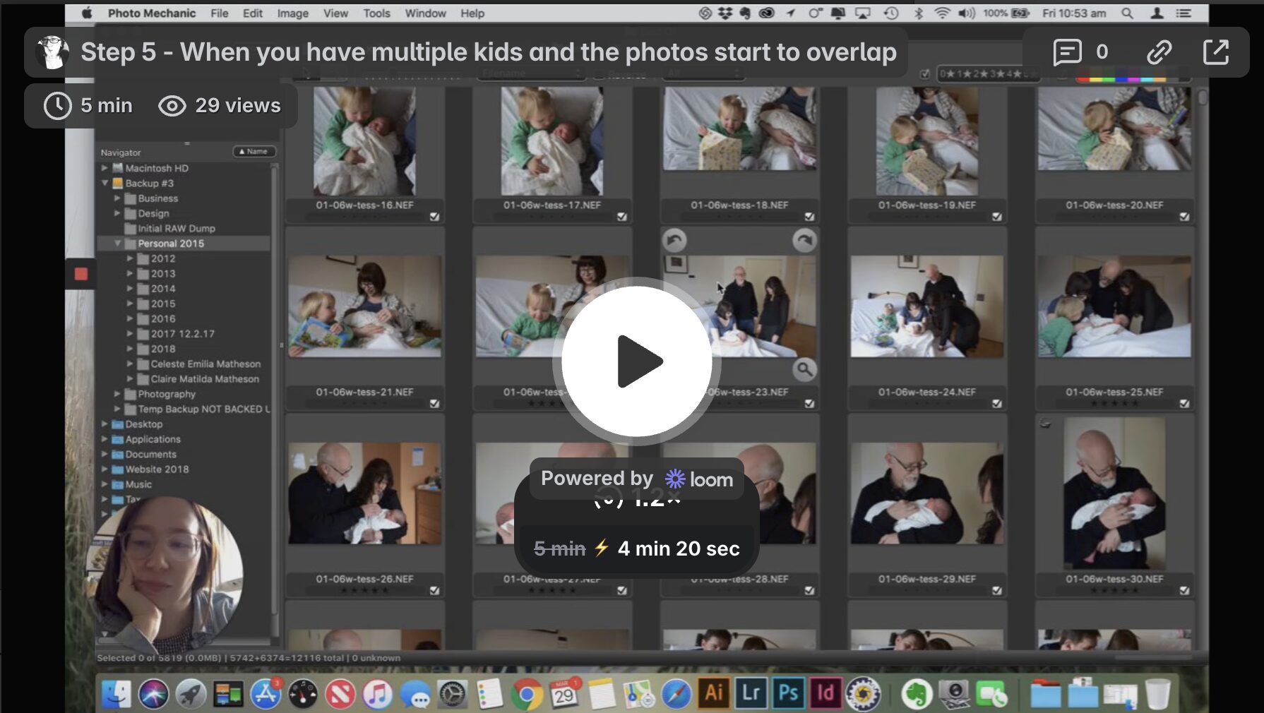 step 5 organize photos video screeshot