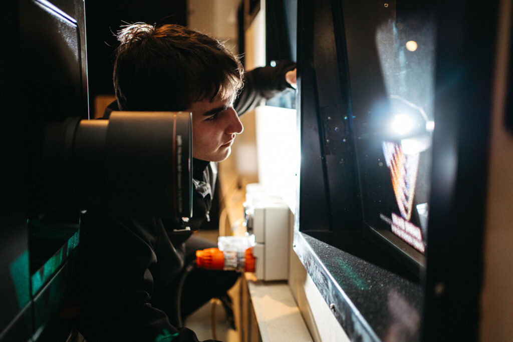 image of a young man working at village cinemas from brand photography session